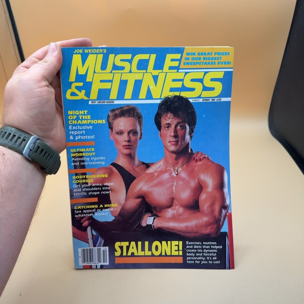 Joe Weider's Muscle & Fitness Magazine October 1985 Stallone Cover Bodybuilding